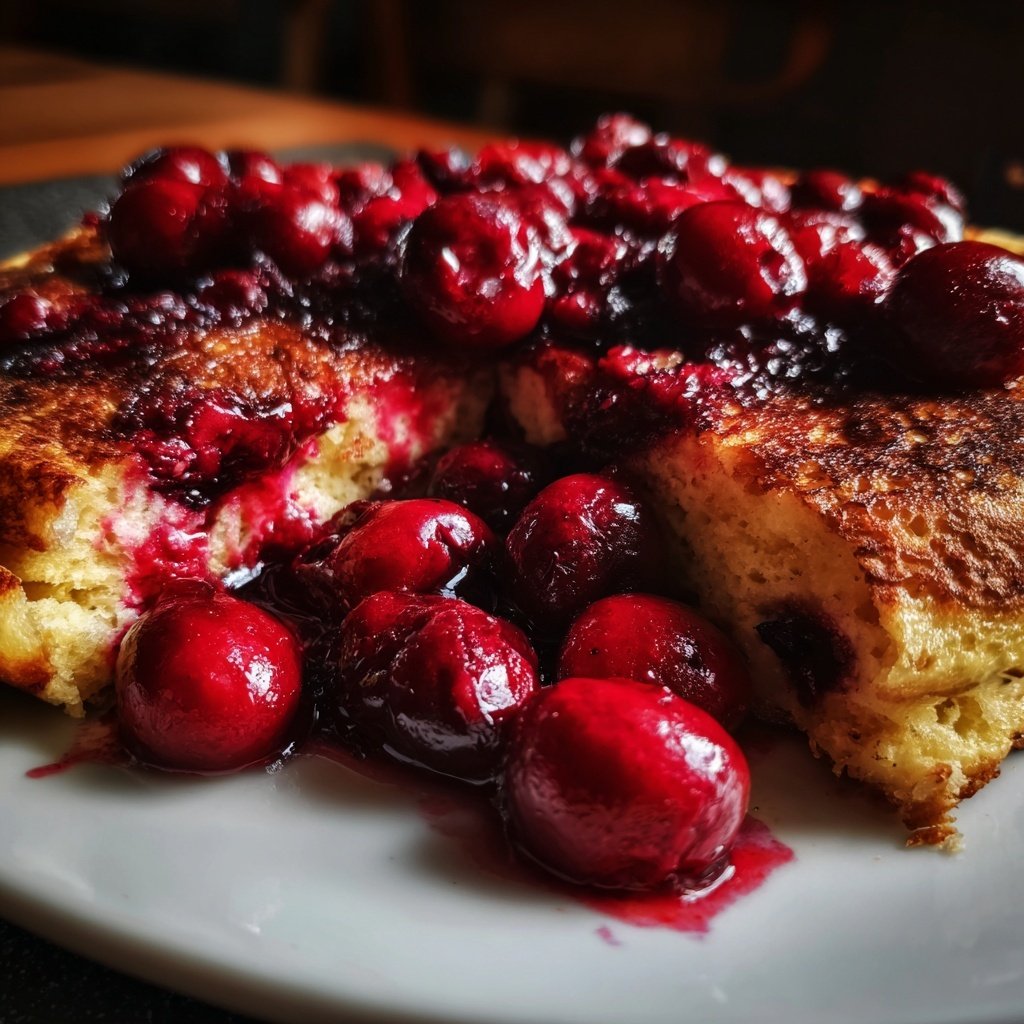 Pfannkuchen mit Kirschen