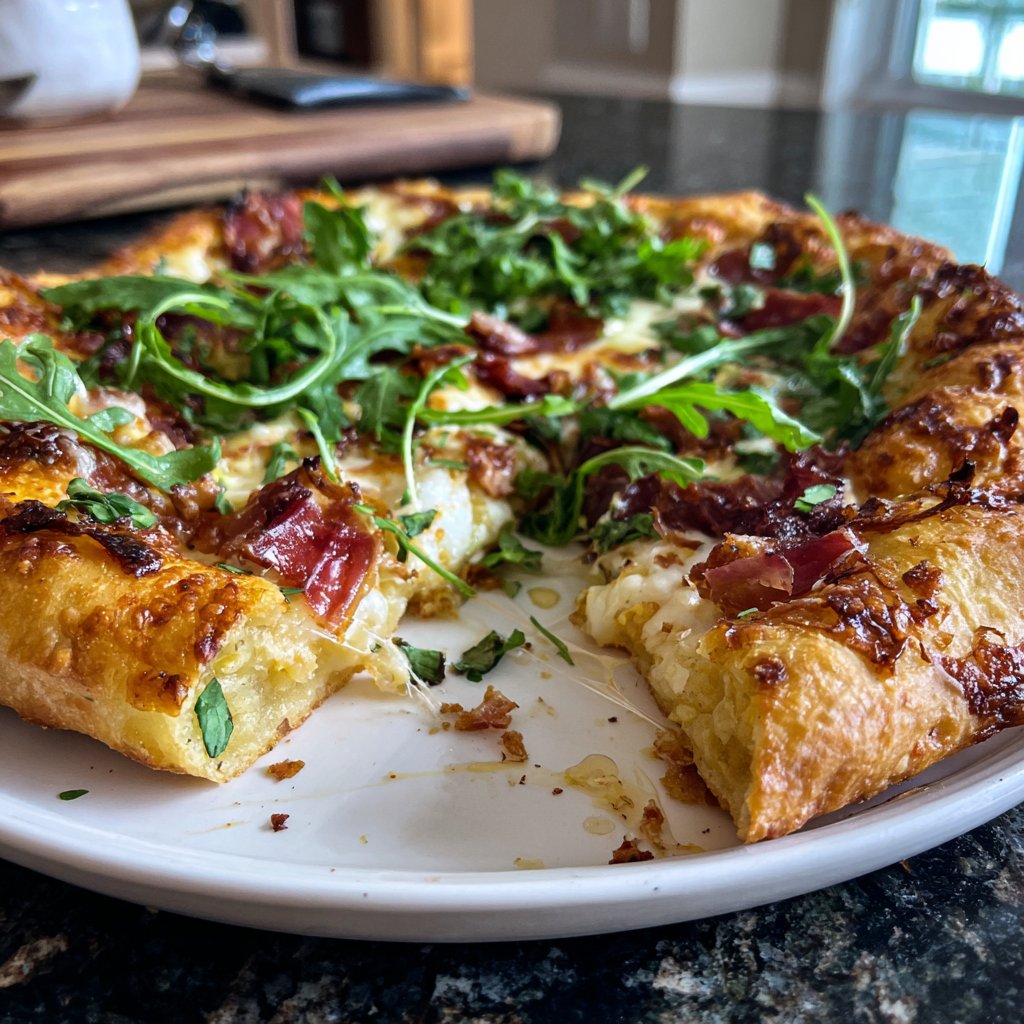 Pizza mit Prosciutto und Rucola