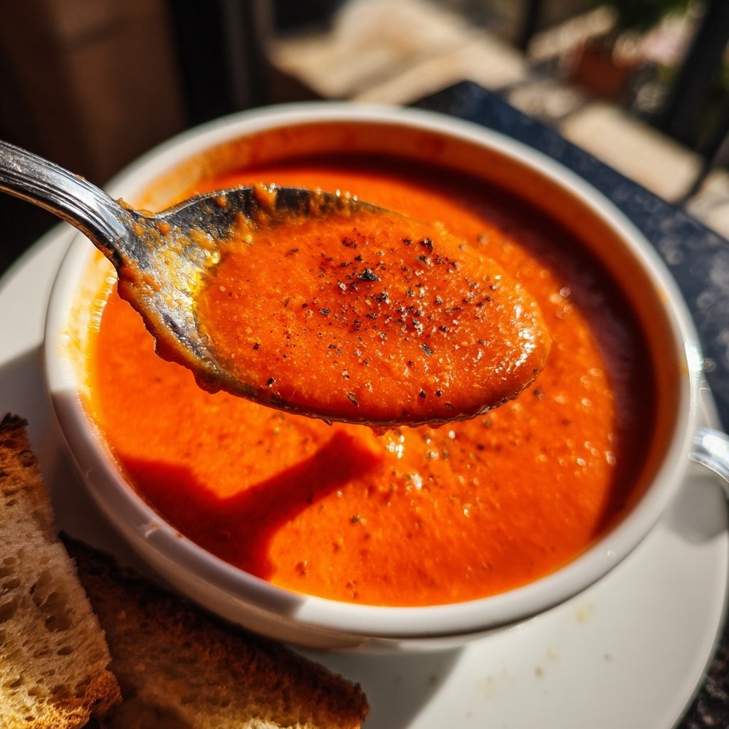 Tomatensuppe mit Olivenöl