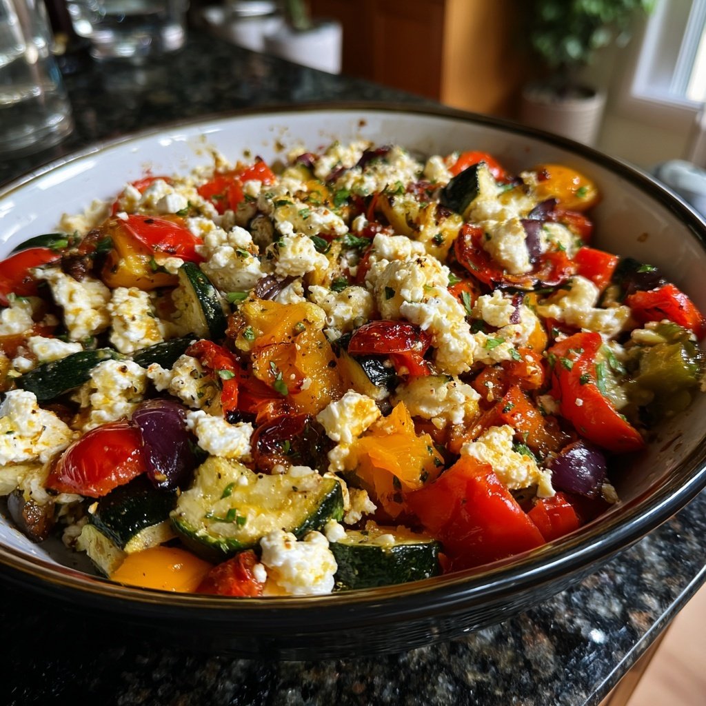 Gesund & Leicht Mediterrane Gemüsepfanne mit Feta