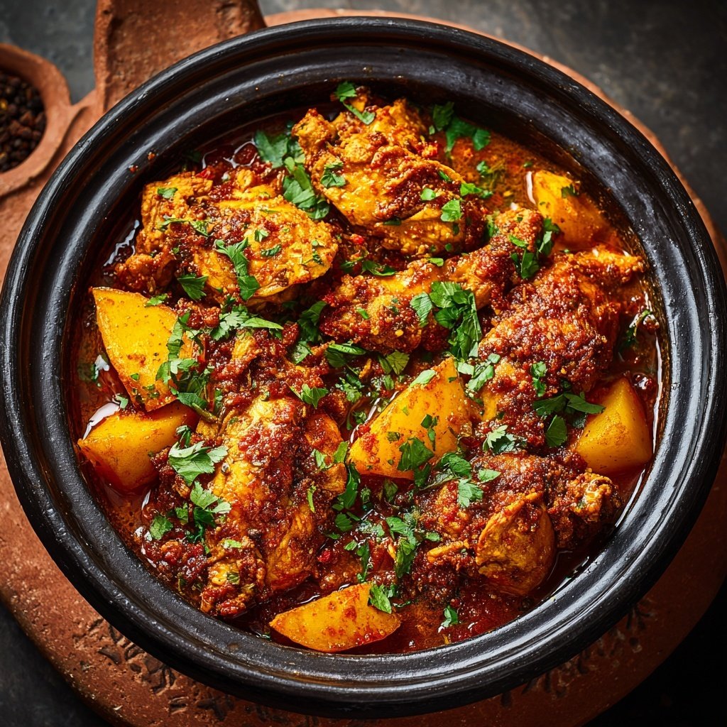 Internationale Küche Marokkanisches Hähnchen-Tagine