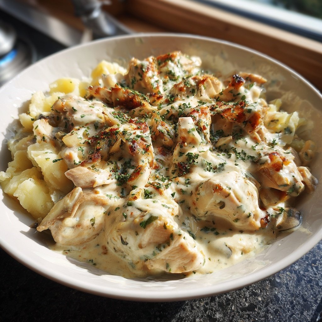 Hausmannskost Cremiges Hähnchen mit Kartoffelpüree