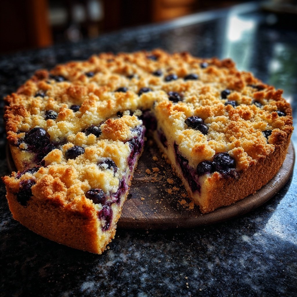 Streuselkuchen Mit Heidelbeeren Und Vanille