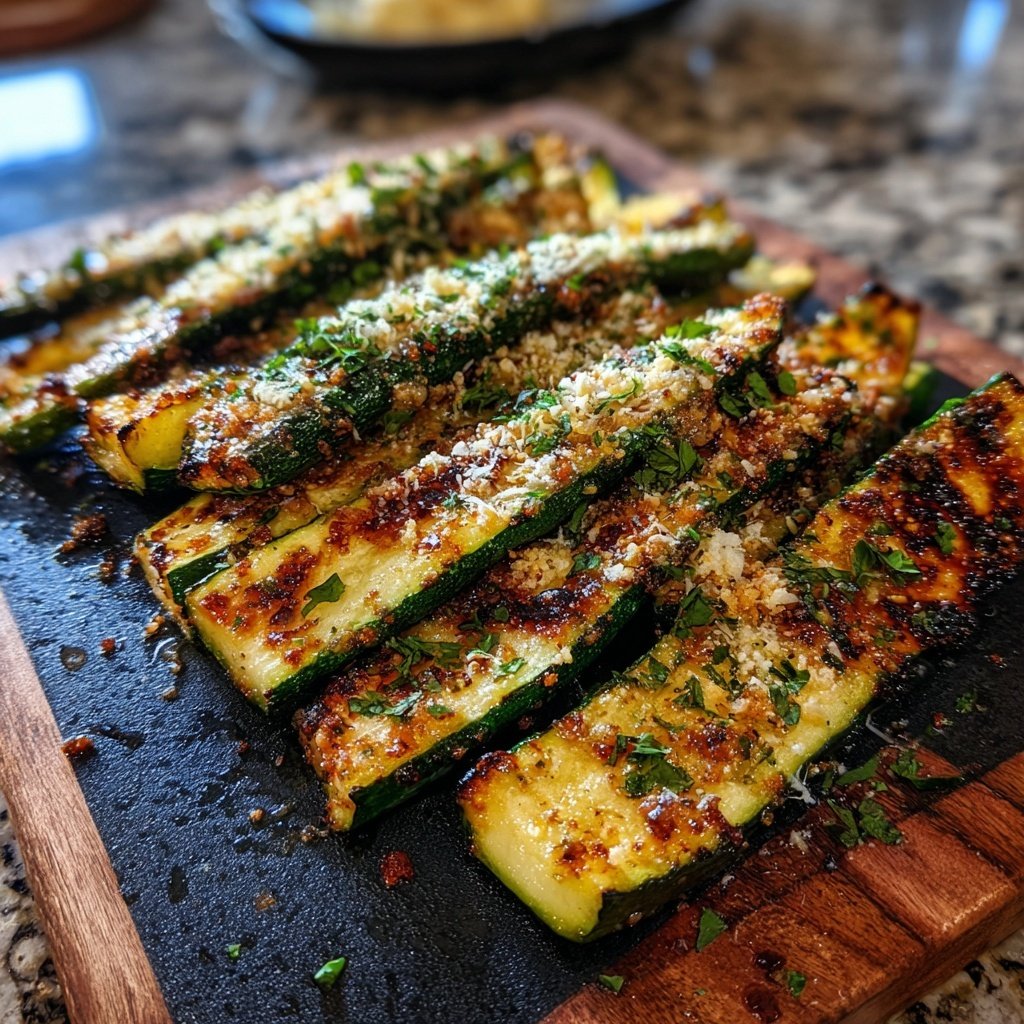 Gegrillte Zucchini Mit Parmesan