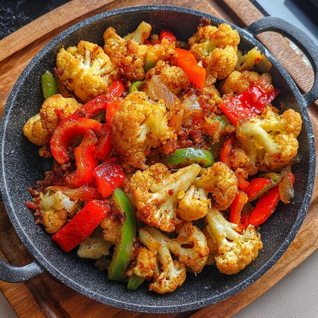 Blumenkohl Pfanne Mit Paprika