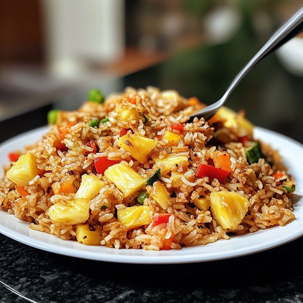 Gebratener Reis mit Ananas