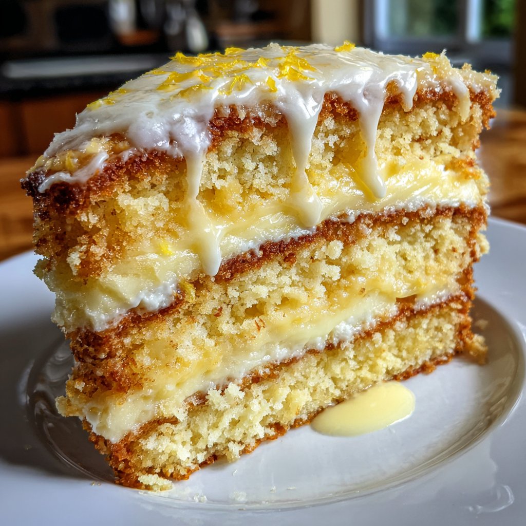 Geburtstagskuchen mit Zitronencreme