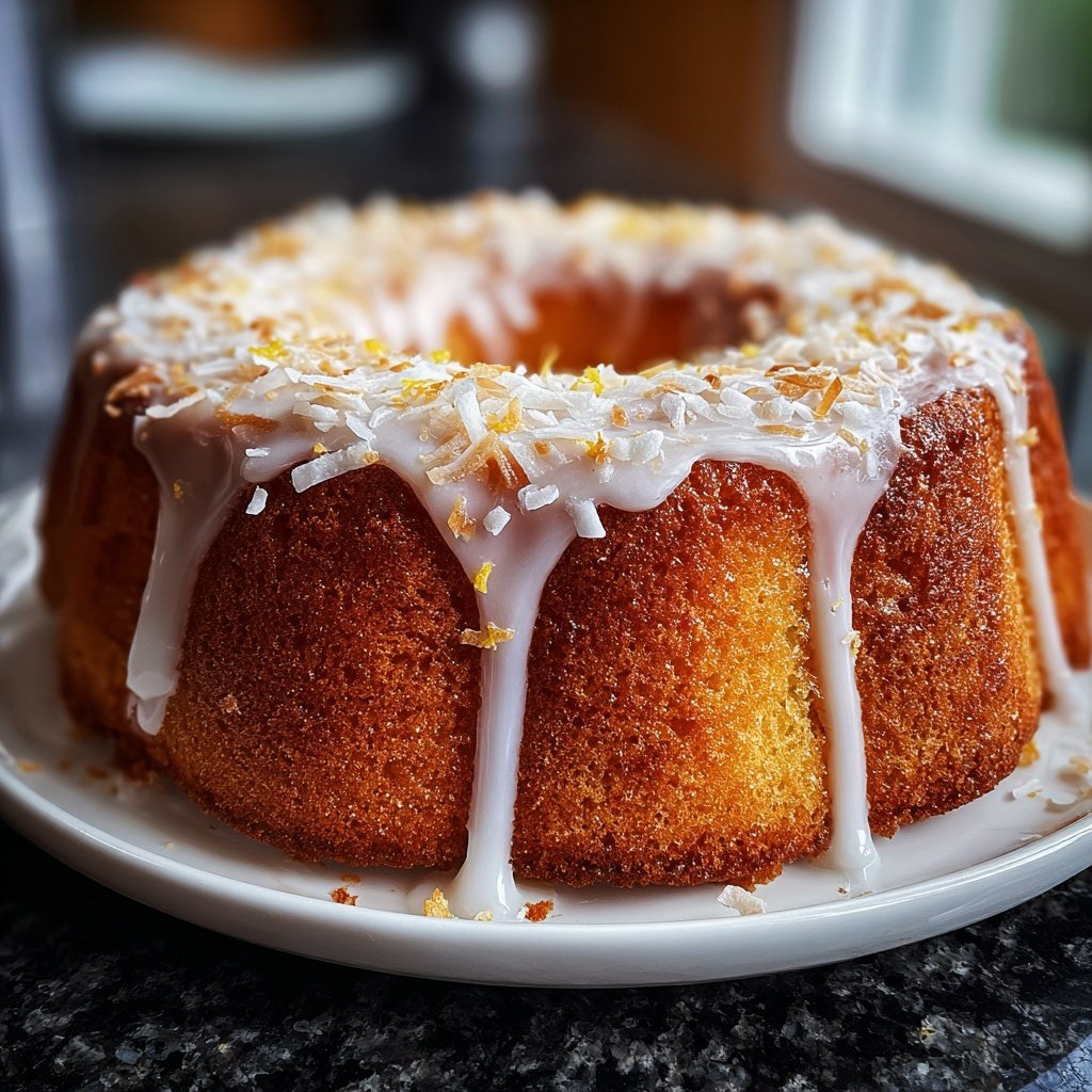 Zitronenkuchen mit Kokos