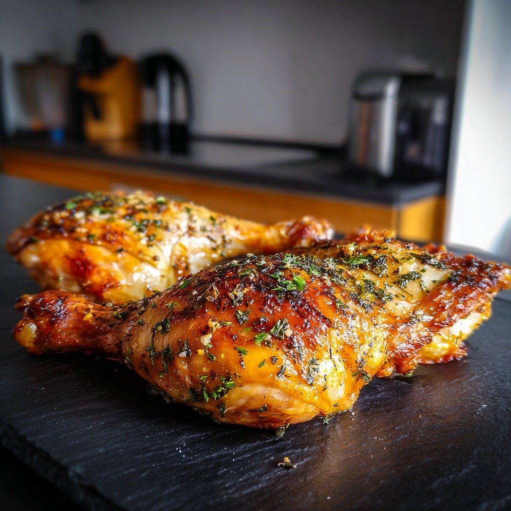 Kalorienarme Ofen Hähnchenschenkel